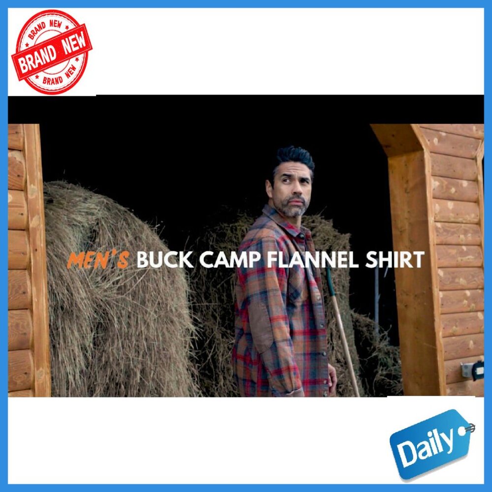 Men's 100% Cotton Flannel Shirt Long Sleeve Button Down Relaxed Fit - Picture 8 of 8